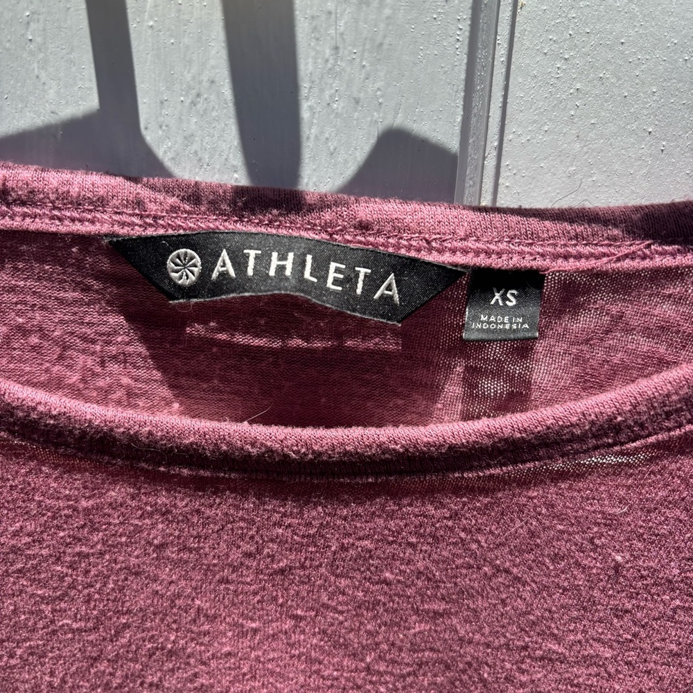 Athleta Mauve Backless Blouse with Cut Out Design - Picture 3 of 5